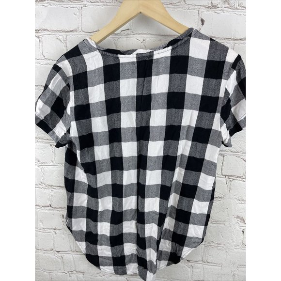 Anthropologie Cloth & Stone Gingham Checkered Print Tunic Medium - Picture 4 of 5